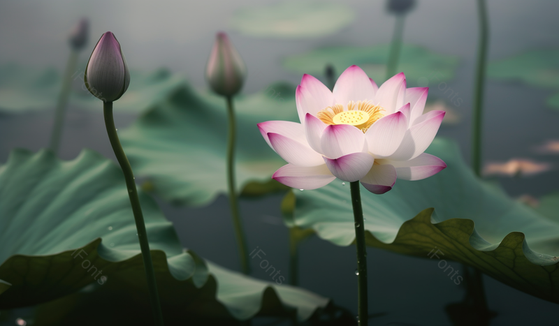 写意荷花优美意境花中君子背景图,高清,摄影图,摄影图片,图片大全,摄影图免费下载
